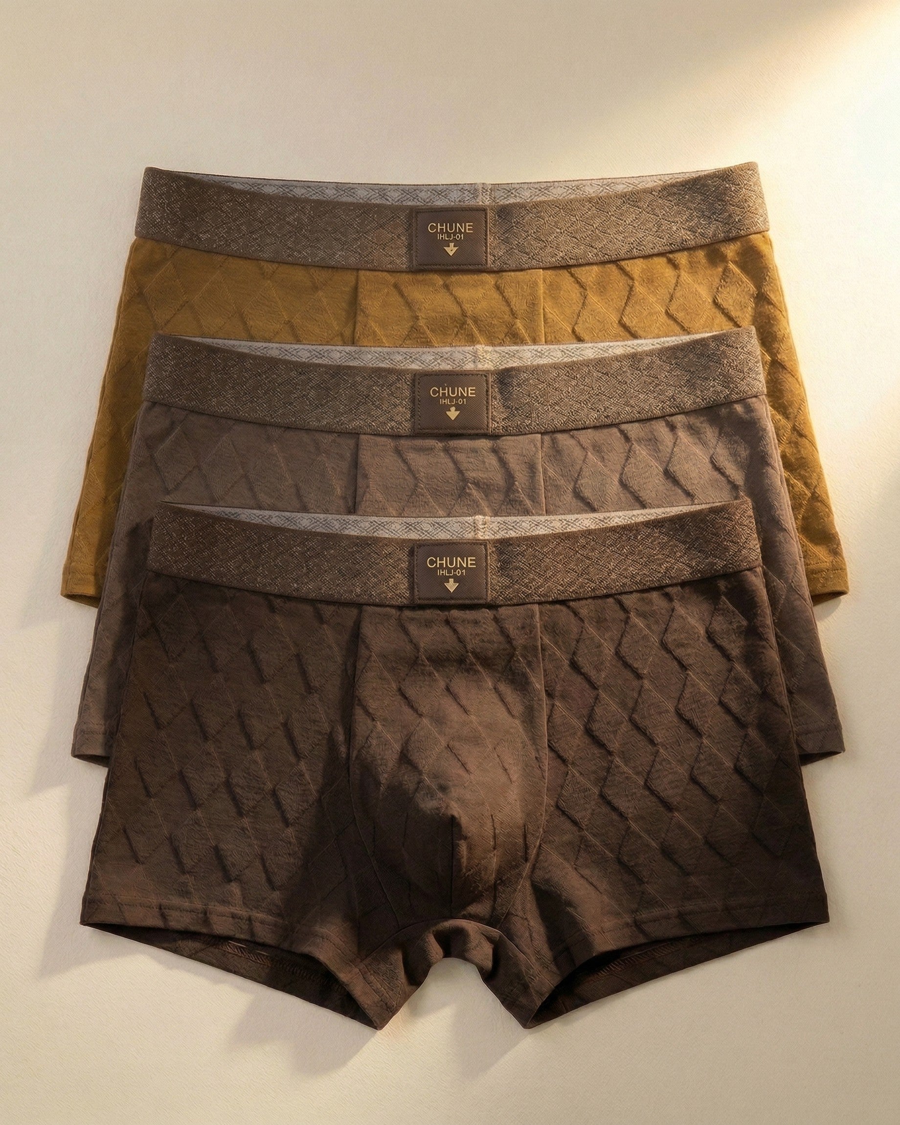 Dark Coffee + Light Coffee + Brown / XL / 3pc Set
