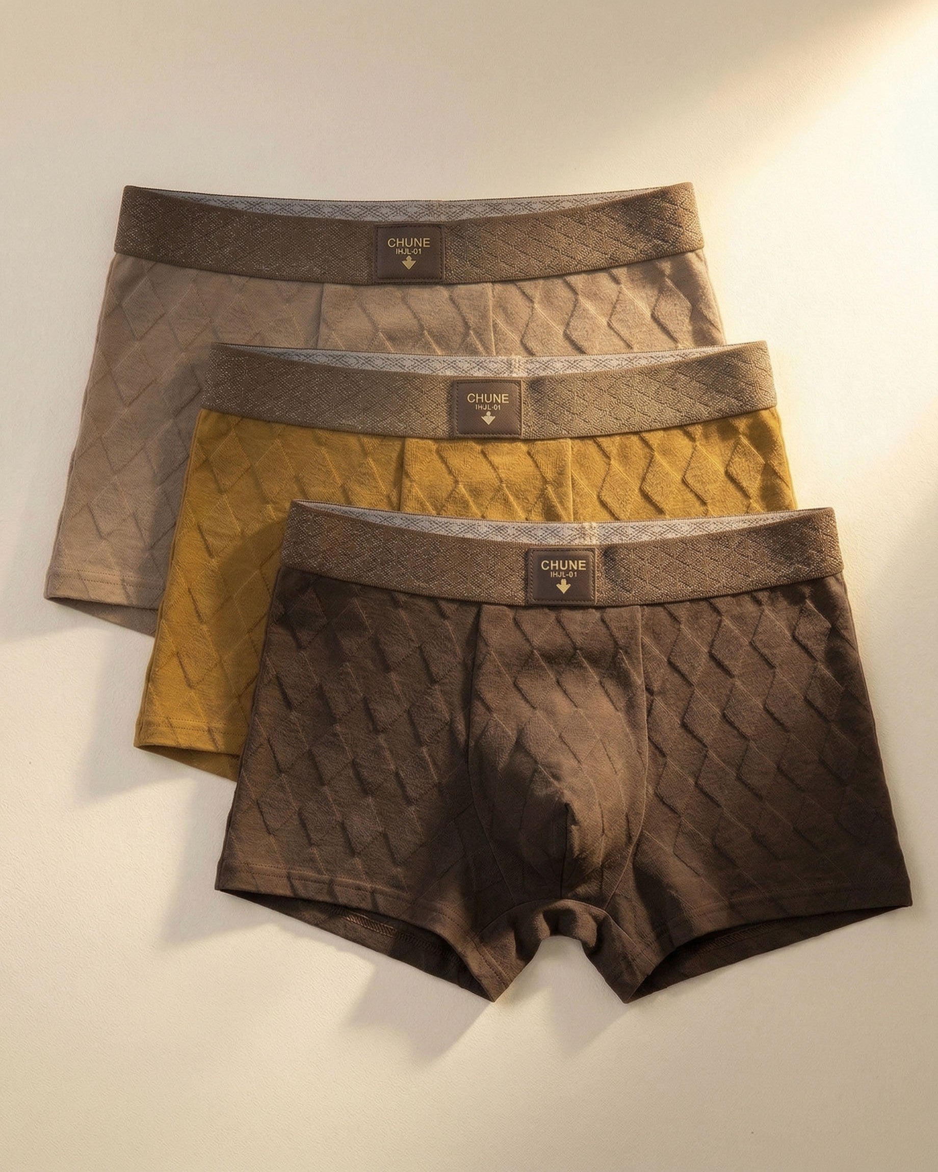 Dark Coffee + Khaki + Brown / XL / 3pc Set